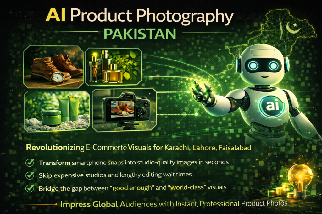 AI product photography Pakistan