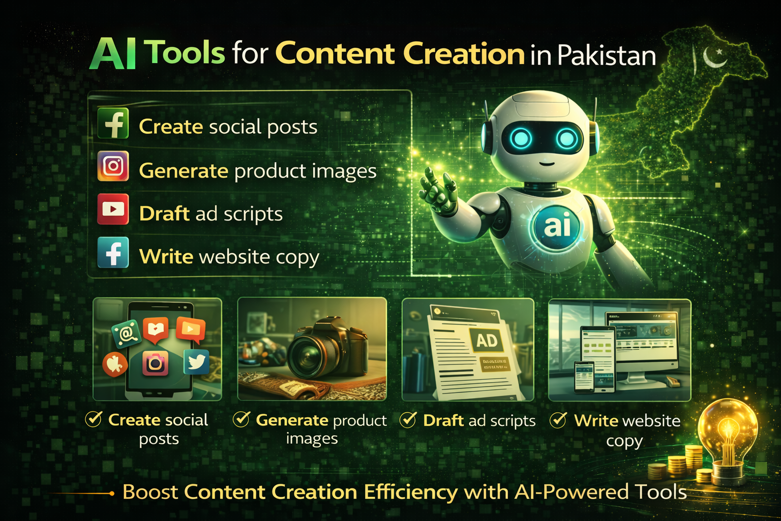 AI Tools for Content Creation in Pakistan – Complete 2026 Guide | Media Initiation 3 AI Tools for Content Creation